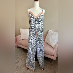 Victoria's Secret Black and White Leopard Jumpsuit